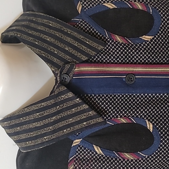 Vintage Button Down Top by Koos of course corduroy floral all over print new - Picture 2 of 5